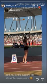 Screenshot of story (IG/@femke_bol)